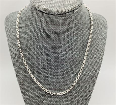 Sterling Silver Rolo Chain Necklace with Toggle Clasp
