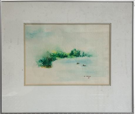 Original Watercolor Painting by E. Ozawa