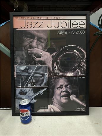 Bonnie Colgan Mammoth Lakes Jazz Jubilee 2008 Signed Framed Poster