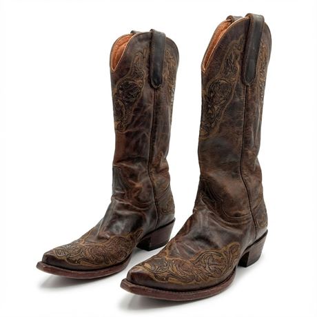 Pair Of Viridiana Old Gringo Tooled Leather Cowboy Boots Women's 7.5