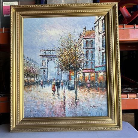 Factory Art Oil Painting of Paris Cityscape Arc de Triomphe