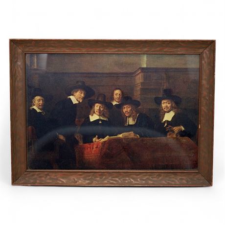Framed Print of The Sampling Officials (De Staalmeesters) by Rembrandt