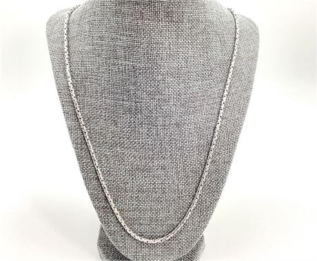 Sterling Silver Thin Byzantine Necklace