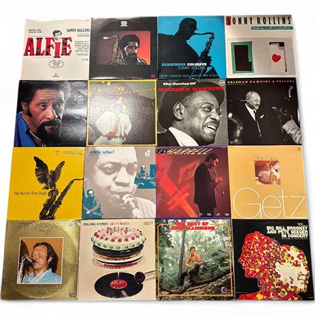 Lot of 16 Jazz & Rock Vinyl LP Records Sonny Rollins Coleman Hawkins