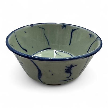 Chinese Porcelain Rice Bowl With Abstract Design