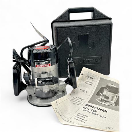 Vintage Craftsman Router Model 315.17381 w/ Case & Manual