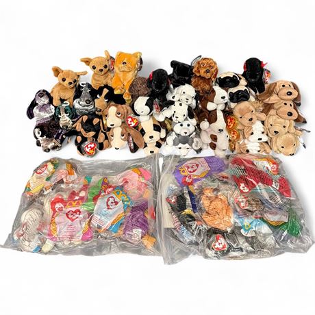 Ty Beanie Babies Dog Collection Lot of 30 w/ McDonald's Happy Meal