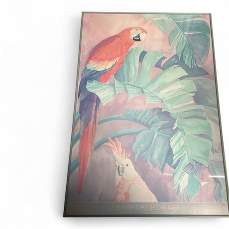 Fenwick Bonnell Tropical Birds Framed Print Macaw & Cockatoo