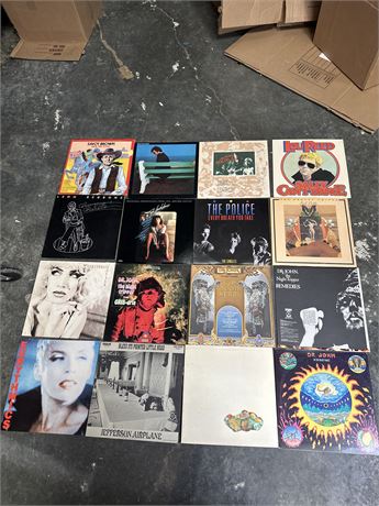 Lot of 16 Classic Rock Vinyl Records Led Zeppelin Police King Crimson