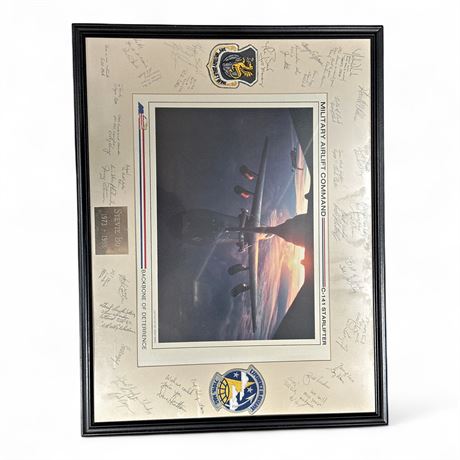 Military Airlift Command C-141 Starlifter Signed Memorial Photo