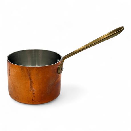 Cop R Chef Copper Saucepan with Brass Handle