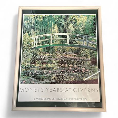 Monet's Years at Giverny 1978 Met Museum Exhibition Poster