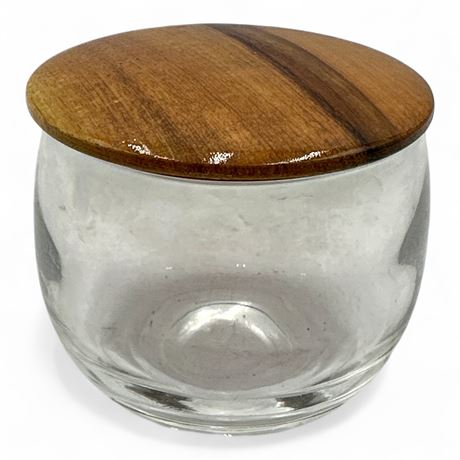 Oregon Myrtlewood Glass Storage Jar