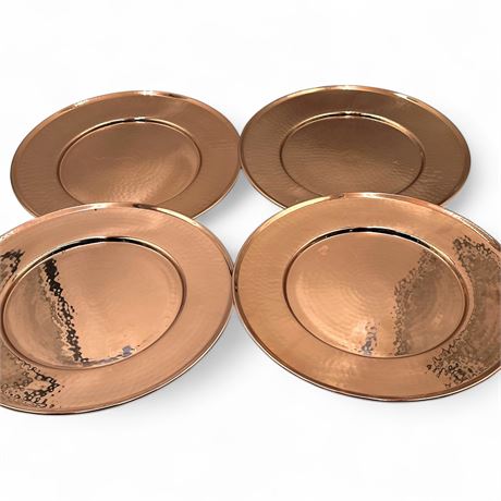 Williams-Sonoma Hammered Copper Charger Plates Set of 4