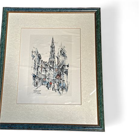 Jan Korthals Framed Print Kammenstraat Antwerpen Belgium