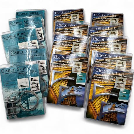 Fourteen Shelf Clips Cable Shelf Brackets By Expo Design New in Package