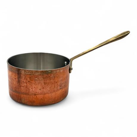Cop R Chef  Copper Saucepan with Brass Handle