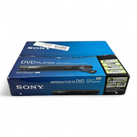 Sony DVP-SR200P DVD Player NIB Progressive Scan CD/DVD