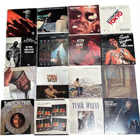 Lot of 16 Jazz Vinyl LP Records - Dexter Gordon, Grant Green & More