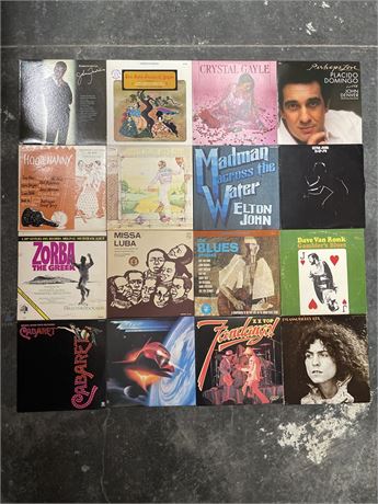 Lot of 16 Vinyl Record Albums George Harrison Elton John Al Green