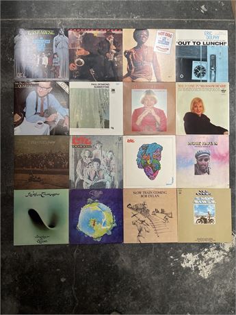 Lot of 16 Vintage Rock Jazz Vinyl LP Albums 1960s-70s Era