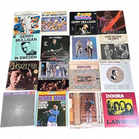 Vintage Jazz & Rock Vinyl LP Record Collection Lot of 16