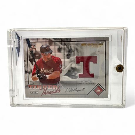 2003 Donruss Jeff Bagwell Baseball Trading Card With Piece of Jersey