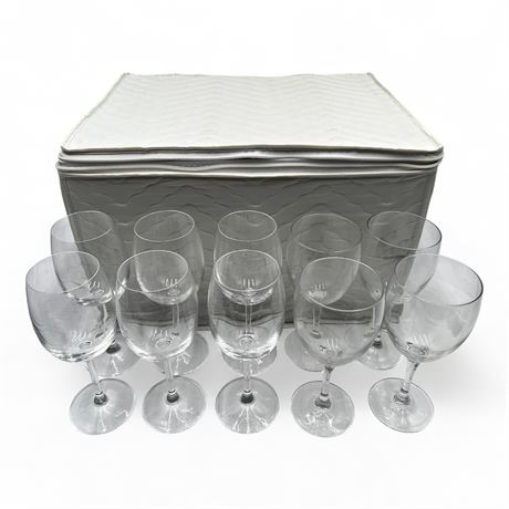 Set Of Ten Wineglasses