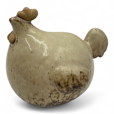 Ceramic Glazed Chicken Figurine