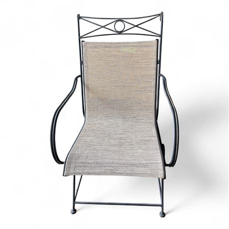 Outdoor Metal Lounge Chair With Sling Seat