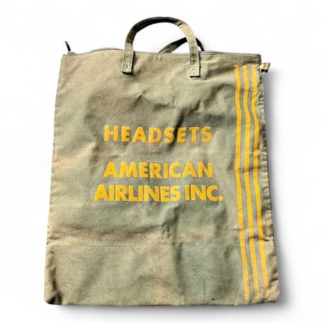 Vintage American Airlines Headset Pouch/Bag