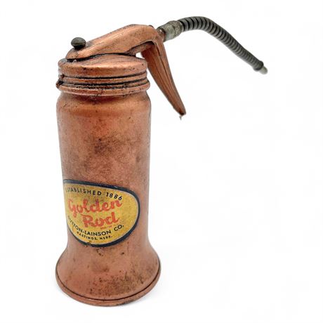 Vintage Golden Rod Pump Oil Can