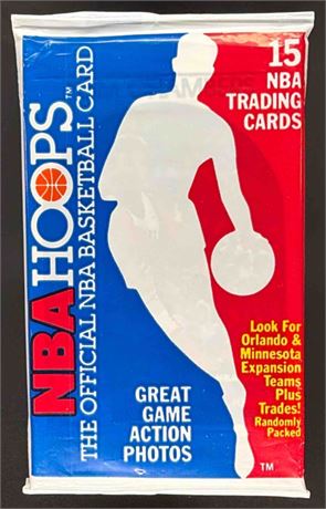1989 NBA Hoops Factory Sealed Pack Look for Michael Jordan
