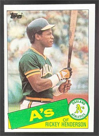 1985 Topps Rickey Henderson #115 Athletics