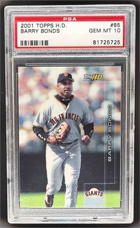 2001 Topps HD Barry Bonds #85 PSA 10