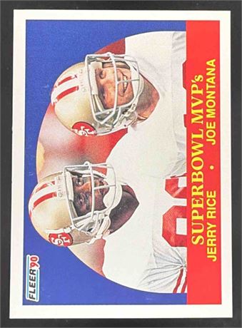 1990 Fleer #1 Joe Montana/Jerry Rice All Pro 49ers
