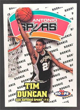1998 NBA Hoops #166 Tim Duncan Rookie