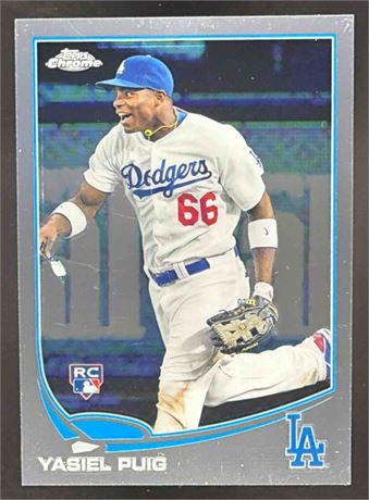 2013 Topps Chrome #138a Yasiel Puig Rookie Dodgers Rookie