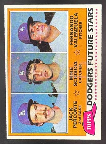 1981 Topps Dodgers Future Stars Fernando Valenzuela #302 Rookie