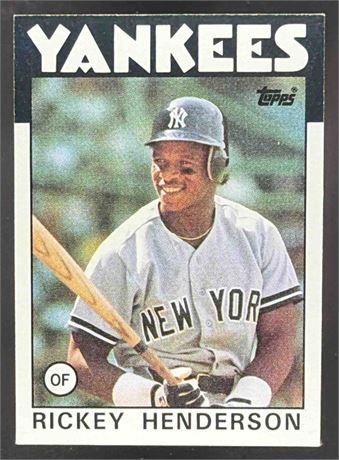 1986 Topps Rickey Henderson #500 Yankees