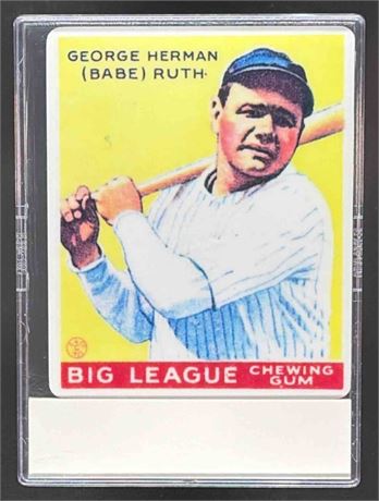 R&N Porcelain Ceramic 1933 Goudey #53 Babe Ruth Record /2873 Sealed Rare