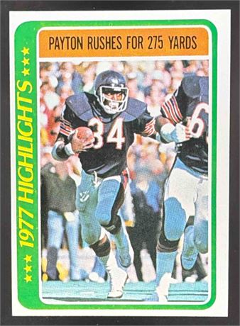 1978 Topps Walter Payton #3 Bears