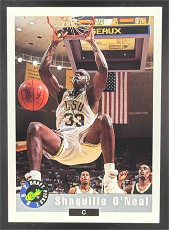 1992-93 Classic Draft Picks #1 Shaquille O'Neal Rookie