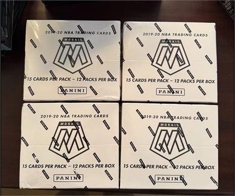 2019-20 Mosaic Basketball Factory Sealed Cello Box Lot (4) Morant Zion 48 Packs