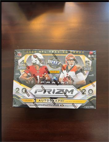 2020 Prizm Football Factory Sealed Mega Box Justin Herbert Joe Burrow RC 1 Auto