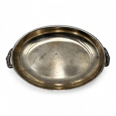 Vintage Silver-Plated Serving Platter/Tray With Ornate Handles