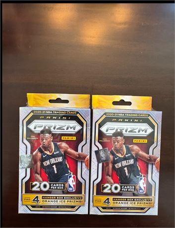 2020-21 Prizm Basketball Factory Sealed Hanger Box Lot Edwards Maxey RC