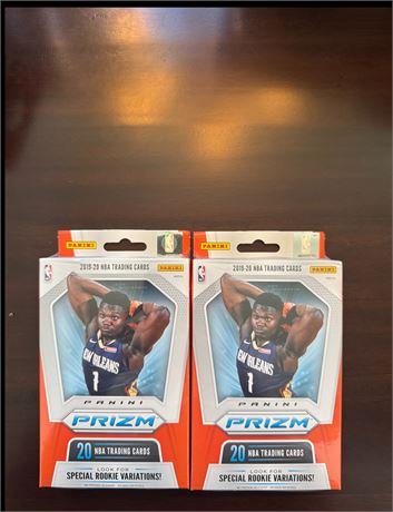 2019-20 Prizm Basketball Hanger Box Lot of (2) Factory Sealed Zion Ja Morant RC