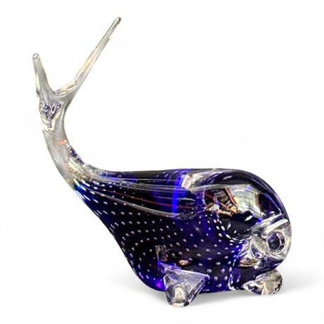 Gränna Glasbruk (Granna Glass) Whale/Dolphin Figurine