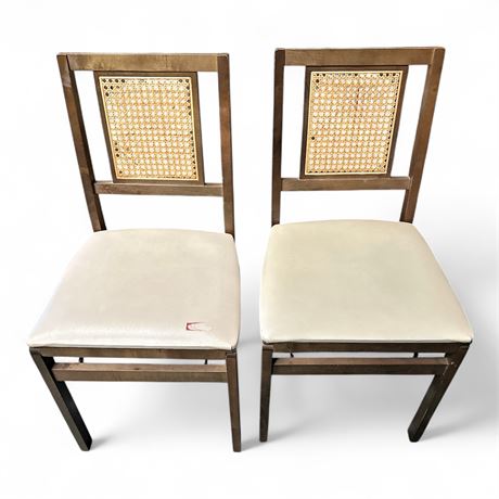Pair Of Vintage Stakmore Mid-Century Modern Folding Chairs